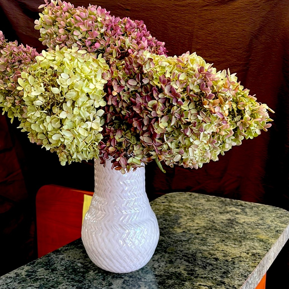 Anthropologie Ceramic vase with flowers